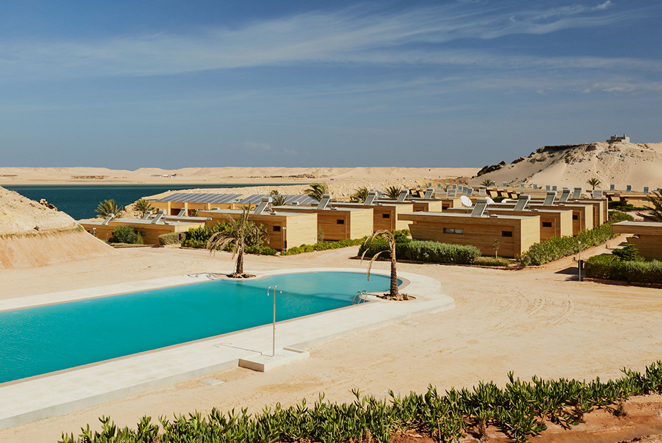 Pool Hotel Dakhla Club at the kitesurfing spot - Kiteboarding Morocco trip